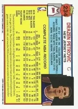 Back of Dražen Petrović