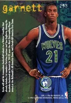 Back of Kevin Garnett
