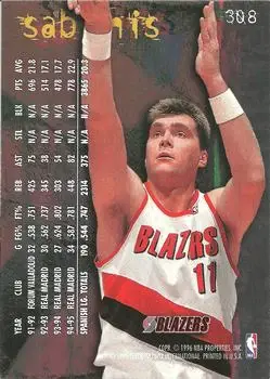 Back of Arvydas Sabonis