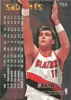 Back of Arvydas Sabonis