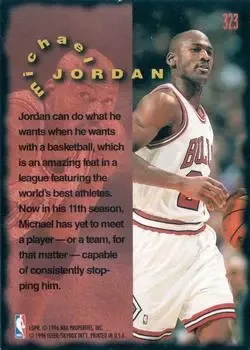 Back of Michael Jordan