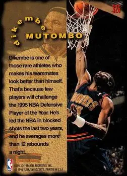 Back of Dikembe Mutombo