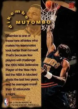 Back of Dikembe Mutombo