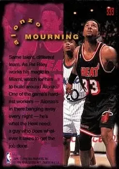 Back of Alonzo Mourning