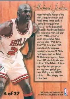 Back of Michael Jordan