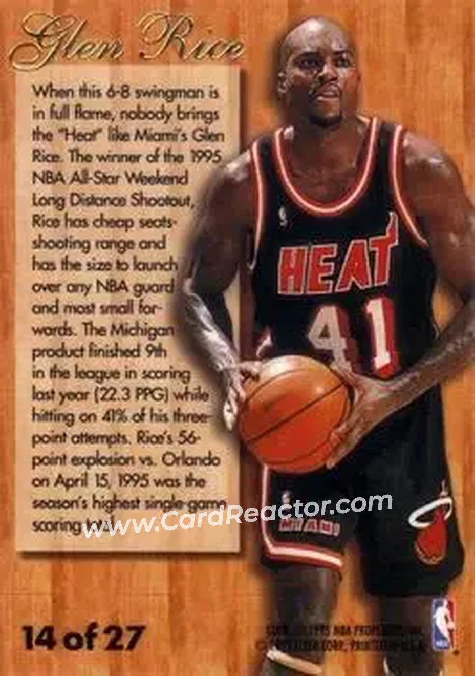 Back of Glen Rice