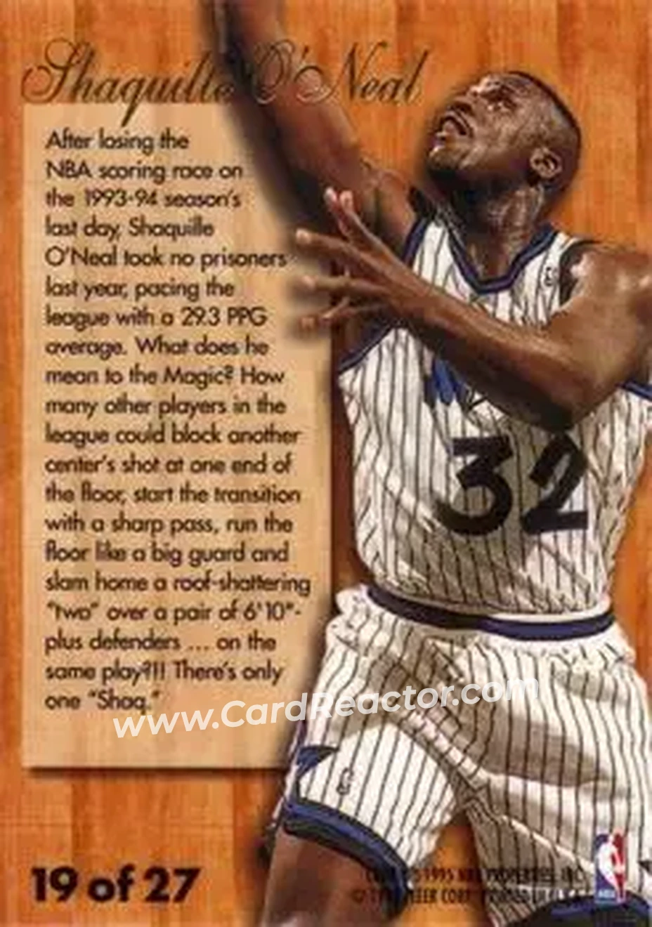 Back of Shaquille O'Neal