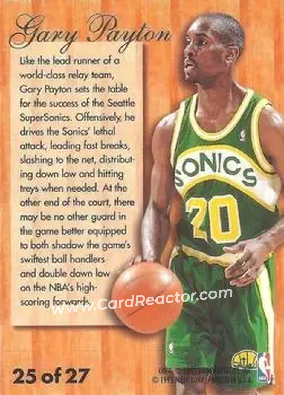 Back of Gary Payton