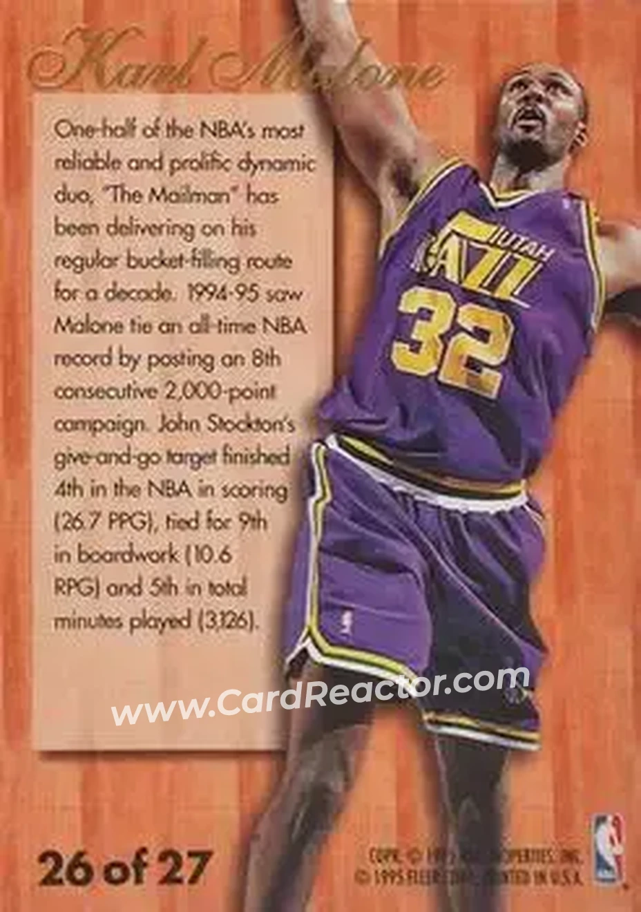 Back of Karl Malone