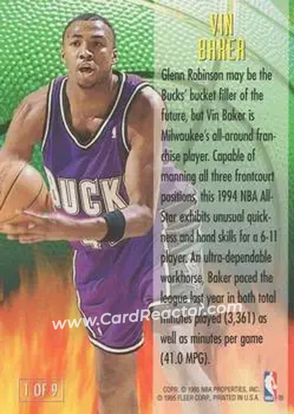 Back of Vin Baker
