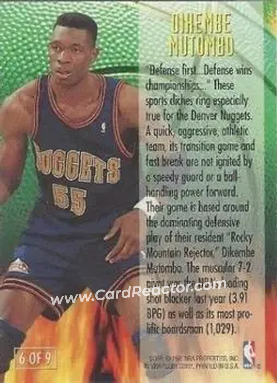 Back of Dikembe Mutombo