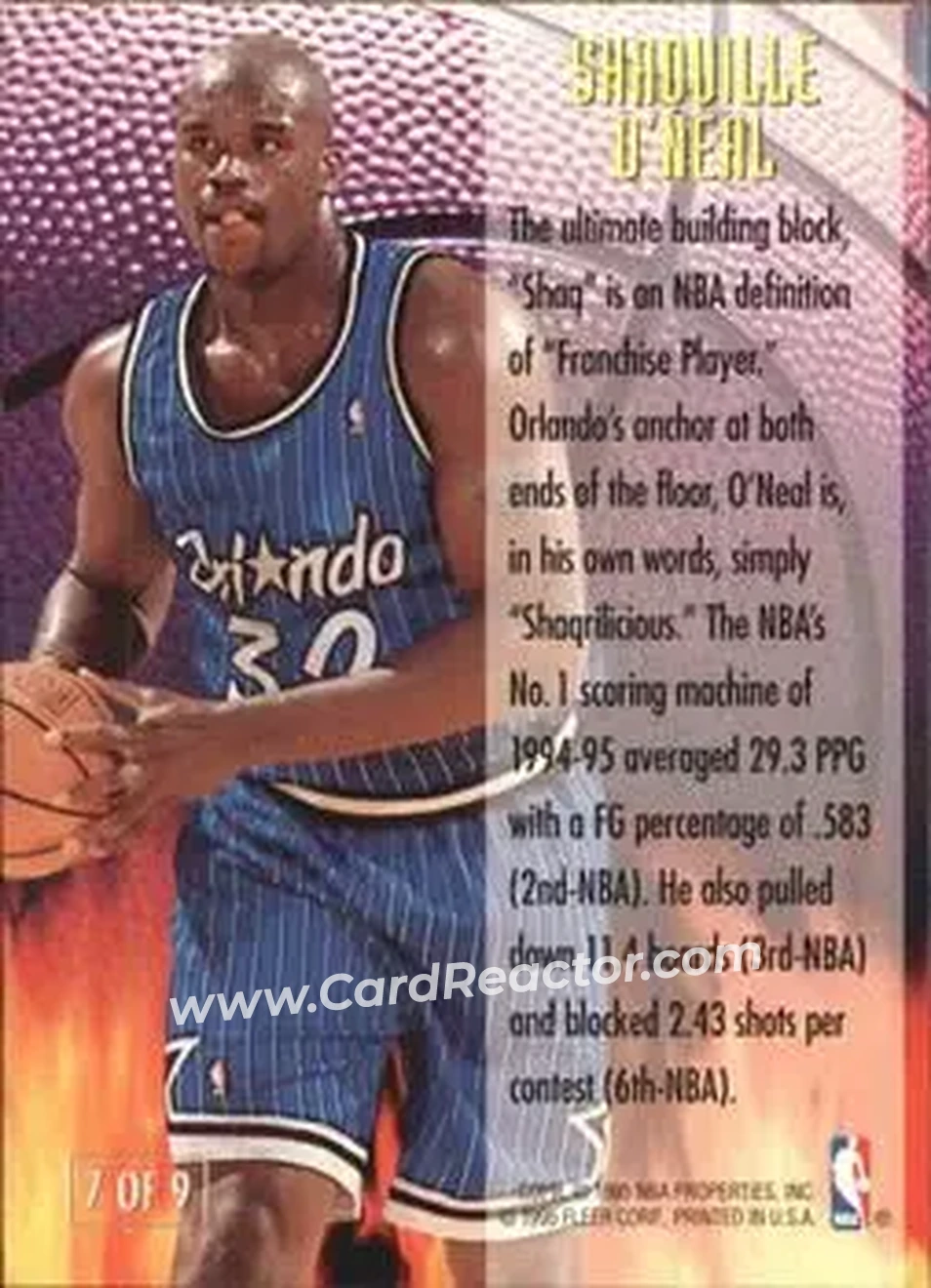 Back of Shaquille O'Neal