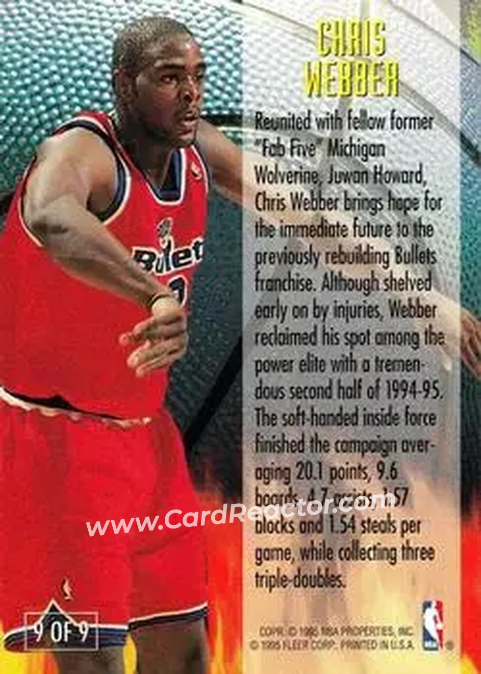 Back of Chris Webber