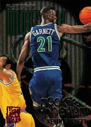 1995-96 Fleer #1 Rookie Phenom Hot Pack Kevin Garnett
