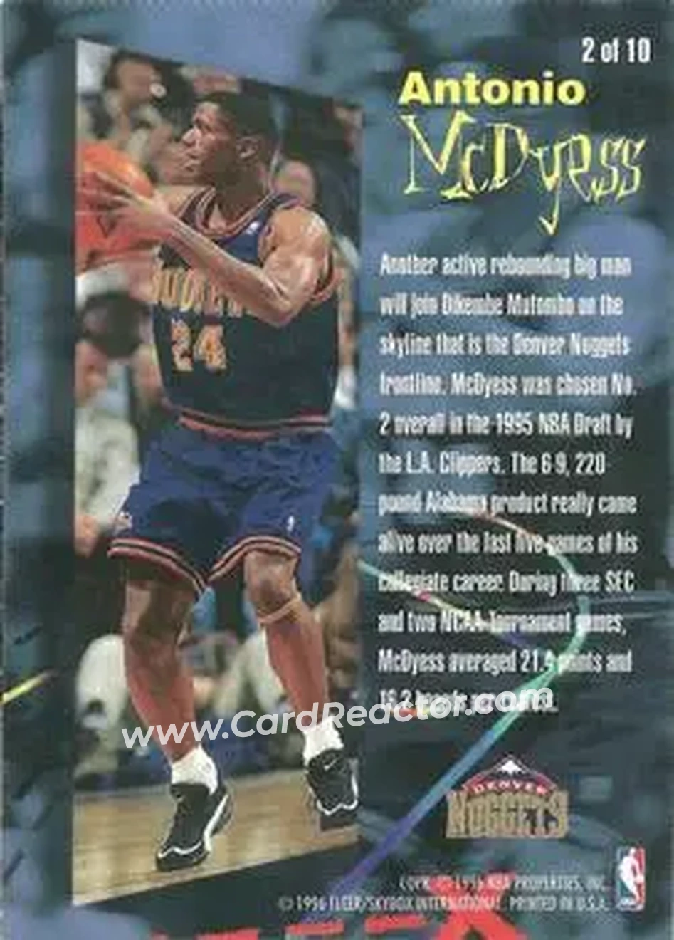 Back of Antonio McDyess