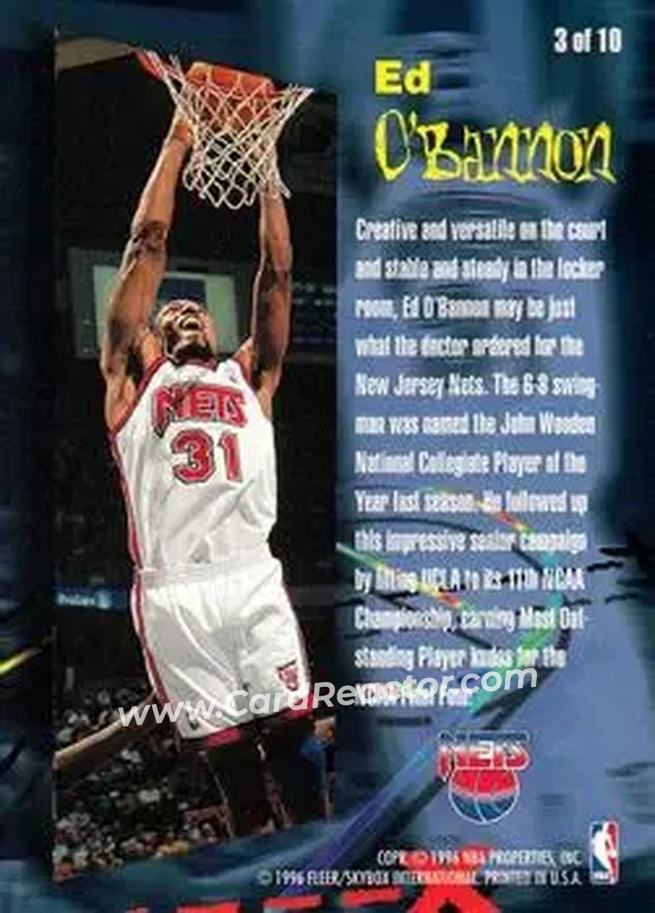 Back of Ed O'Bannon