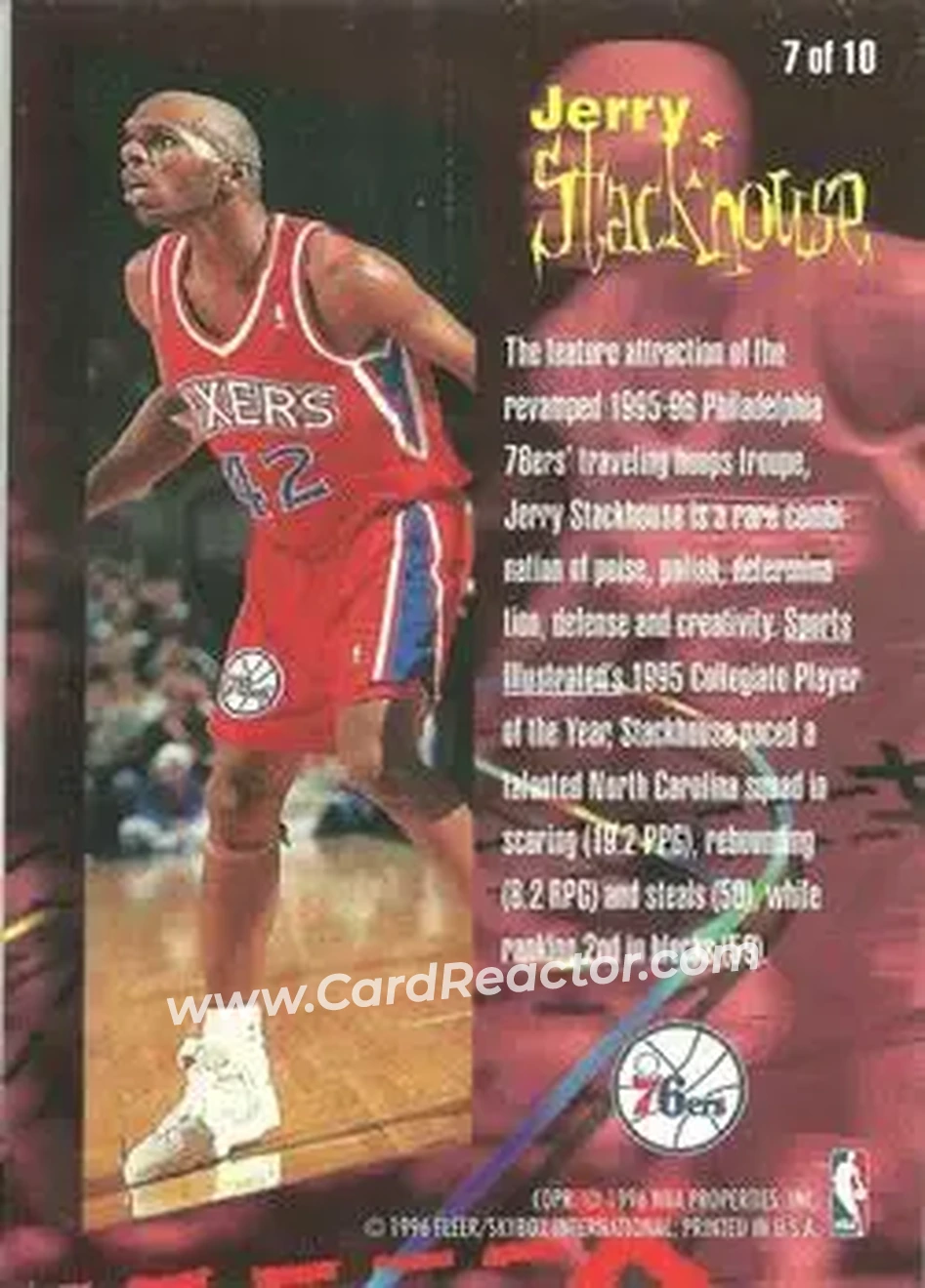 Back of Jerry Stackhouse