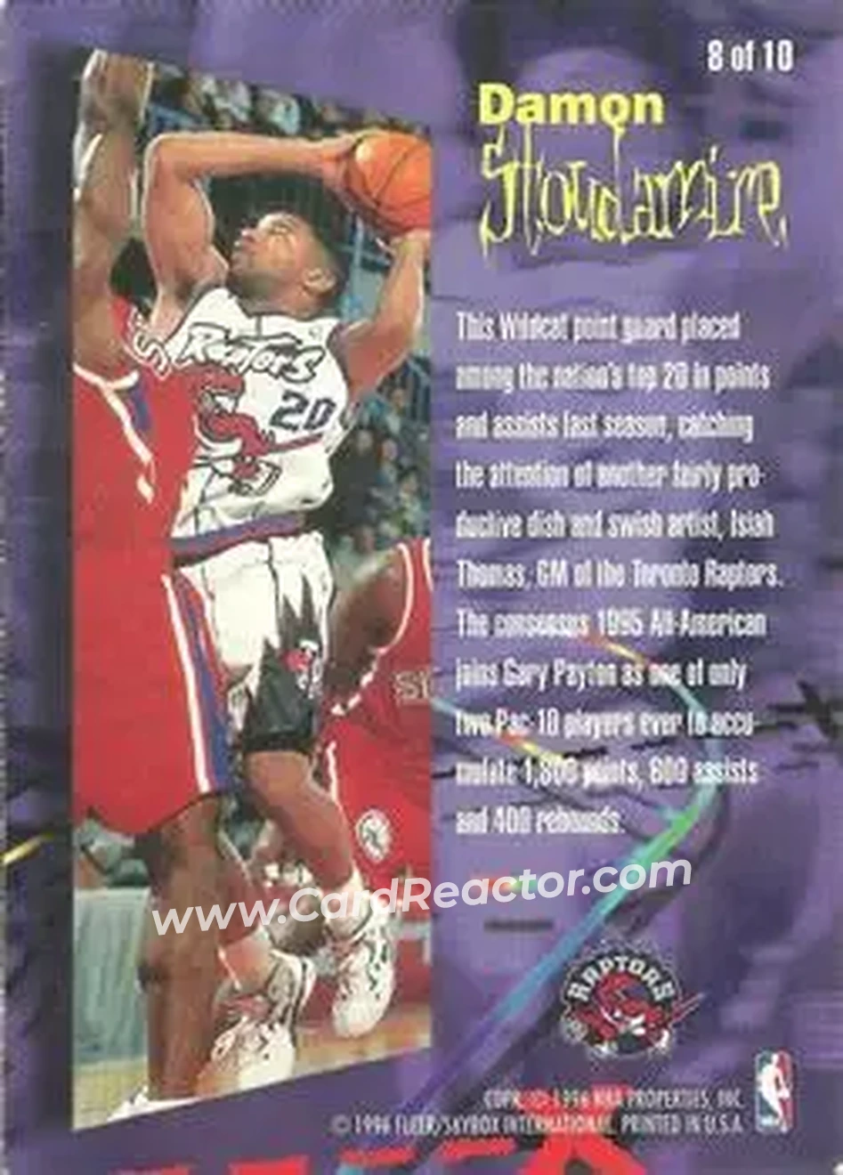Back of Damon Stoudamire