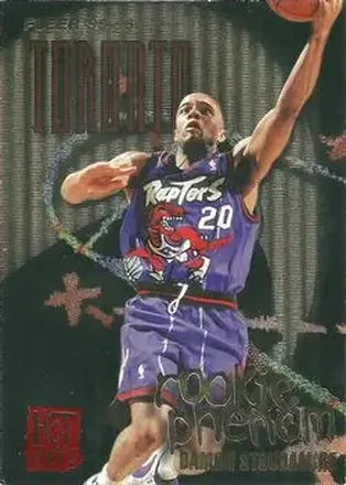 1995-96 Fleer #8 Rookie Phenom Hot Pack Damon Stoudamire