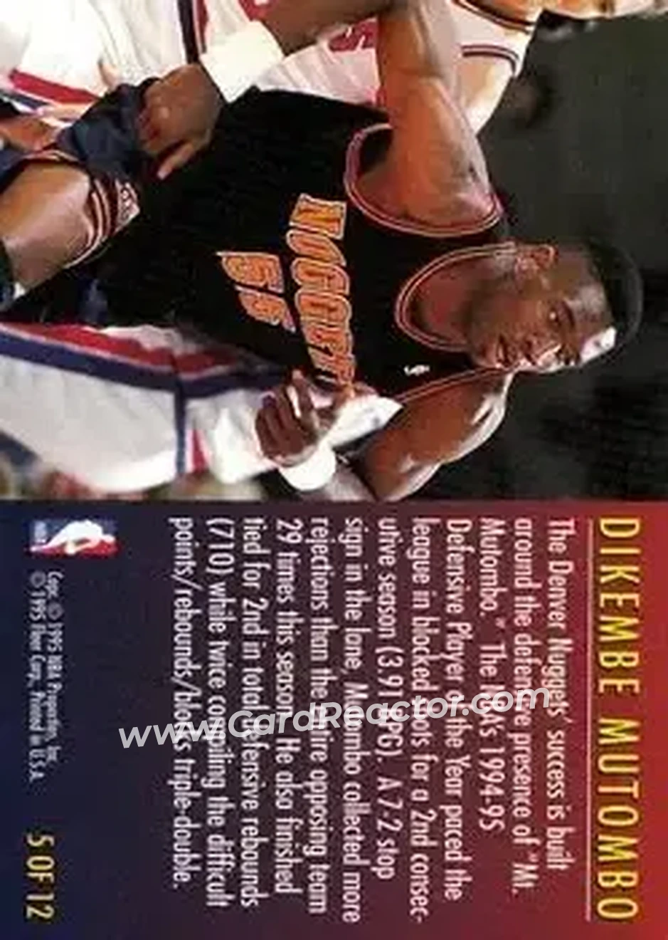 Back of Dikembe Mutombo