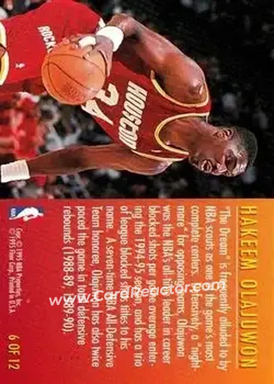 Back of Hakeem Olajuwon