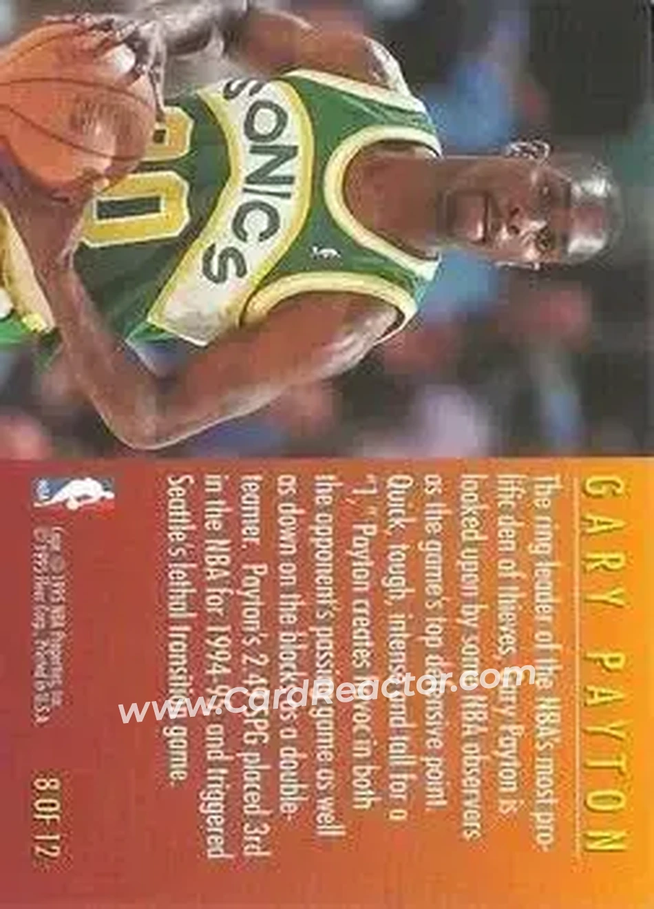 Back of Gary Payton