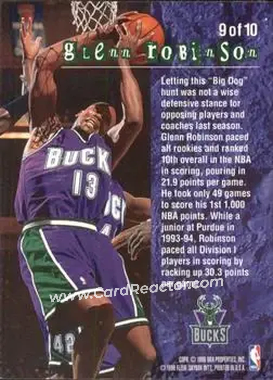 Back of Glenn Robinson