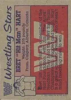 Back of Bret "Hit Man" Hart
