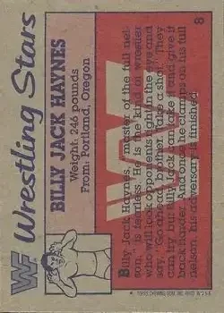 Back of Billy Jack Haynes