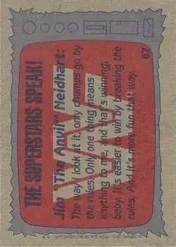 Back of Jim "The Anvil" Neidhart