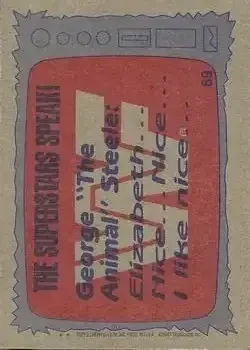 Back of George "The Animal" Steele