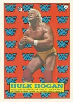 1987 Topps WWF #2 Stickers Hulk Hogan