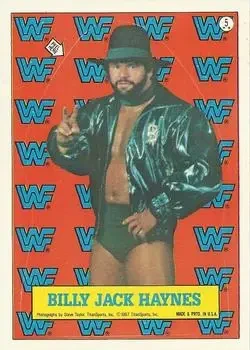 1987 Topps WWF #5 Stickers Billy Jack Haynes