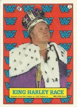 1987 Topps WWF #7 Stickers King Harley Race
