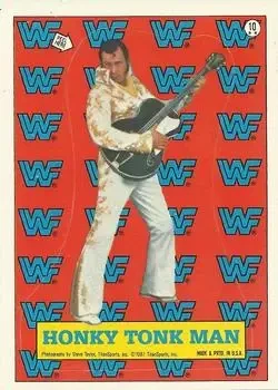 1987 Topps WWF #10 Stickers Honky Tonk Man