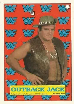 1987 Topps WWF #11 Stickers Outback Jack