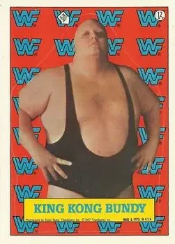 1987 Topps WWF #12 Stickers King Kong Bundy