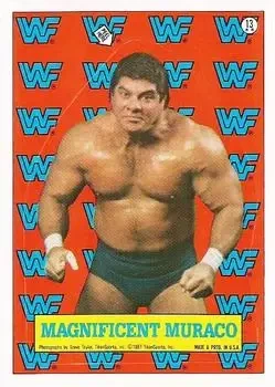 1987 Topps WWF #13 Stickers The Magnificant Muraco
