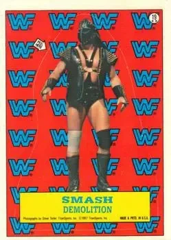 1987 Topps WWF #19 Stickers Smash