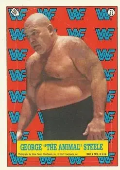 1987 Topps WWF #21 Stickers George "The Animal" Steele
