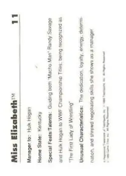 Back of Miss Elizabeth