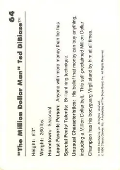 Back of "The Million Dollar Man" Ted DiBiase