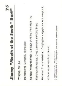 Back of Jimmy "Mouth of the South" Hart