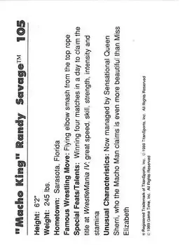 Back of "Macho King" Randy Savage
