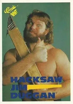 Front of Hacksaw Jim Duggan
