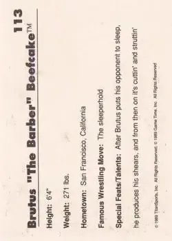 Back of Brutus "The Barber" Beefcake