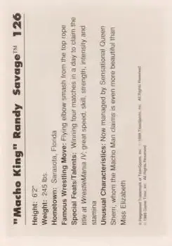 Back of "Macho King" Randy Savage