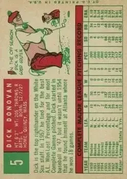 Back of Dick Donovan