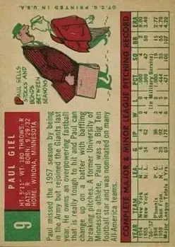 Back of Paul Giel