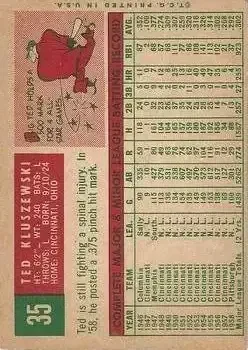Back of Ted Kluszewski